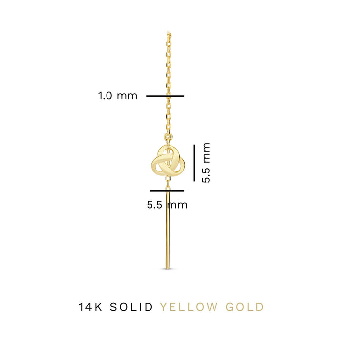 Isabel Bernard Rivoli Méline Boucles D'oreilles Pendantes En Or 14 Carats Avec Nœud