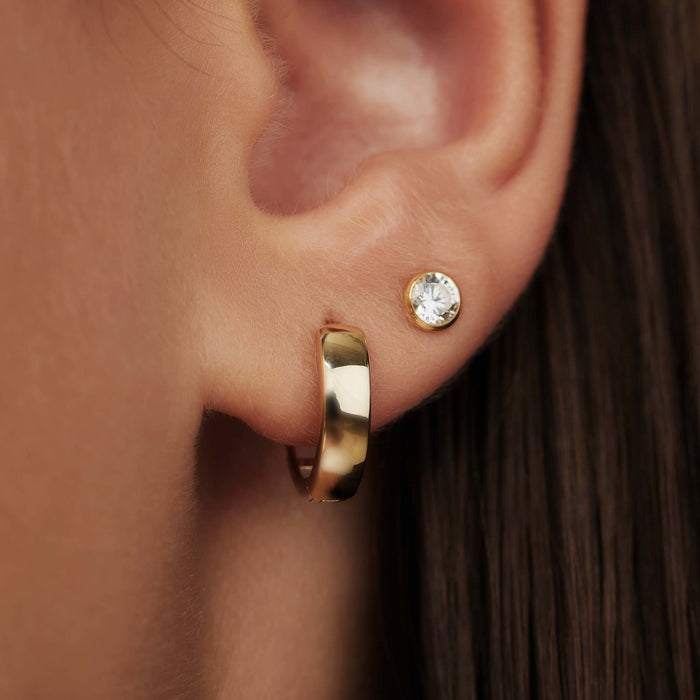 Isabel Bernard Rivoli Morgane Créoles En Or 14 Carats