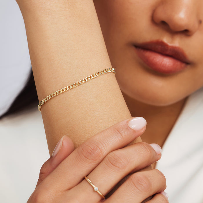 Isabel Bernard Rivoli Nina Bracelet En Or 14 Carats Avec Maillon Royal