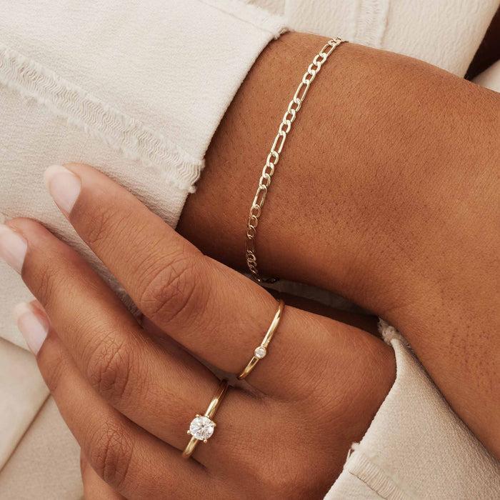 Isabel Bernard Rivoli Nina Bracelet En Or 14 Carats Avec Maillon Royal