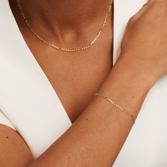 Isabel Bernard Rivoli Nina Bracelet En Or 14 Carats Avec Maillon Royal