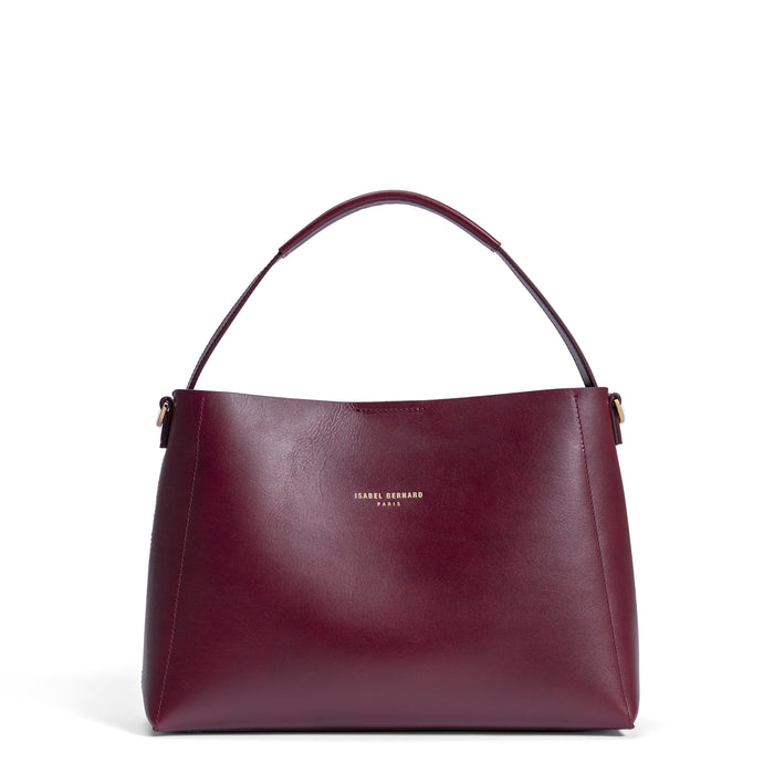 isabel bernard Sac à main en cuir tanné végétal bordeaux Montmartre Béatrice