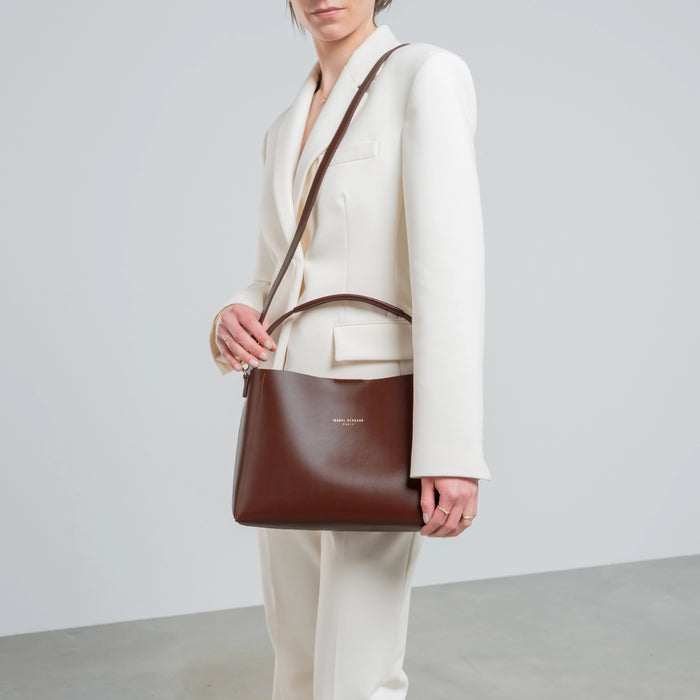 Isabel Bernard Sac à Main En Cuir Tanné Végétal Montmartre Béatrice Cognac