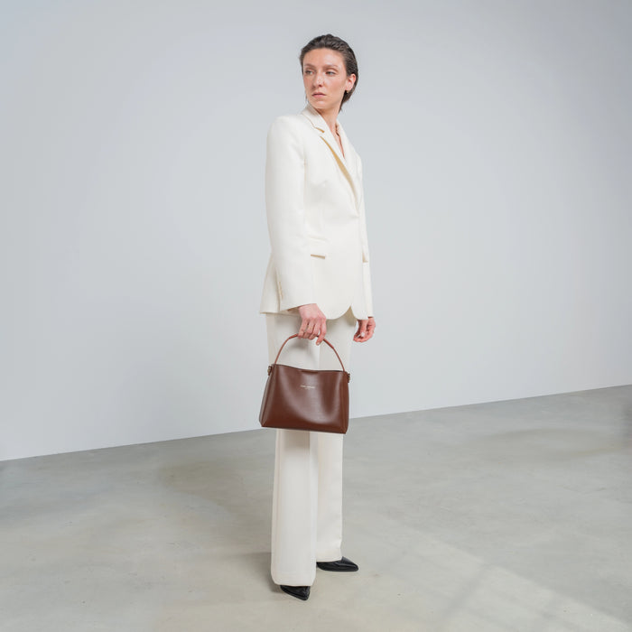 Isabel Bernard Sac à Main En Cuir Tanné Végétal Montmartre Béatrice Midi Cognac