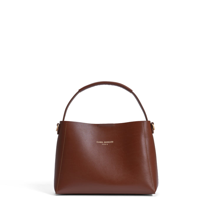 isabel bernard Sac à main en cuir tanné végétal Montmartre Béatrice Midi cognac