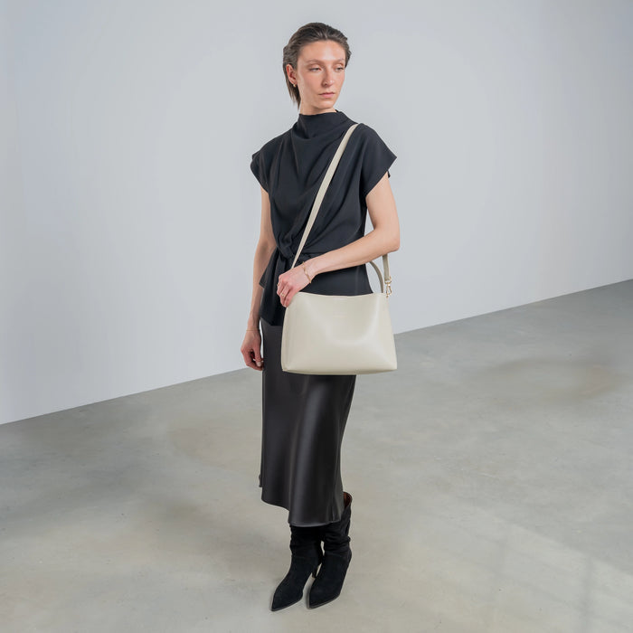 Isabel Bernard Sac à Main En Cuir Tanné Végétal Montmartre Béatrice Crème