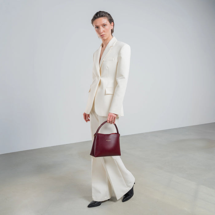 Isabel Bernard Sac à Main En Cuir Tanné Végétal Montmartre Béatrice Midi Bordeaux