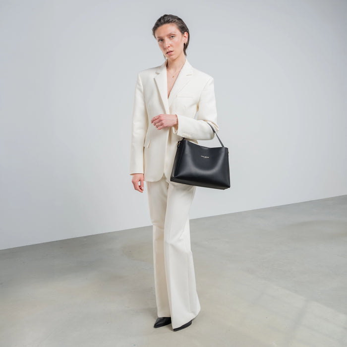 Isabel Bernard Sac à Main En Cuir Tanné Végétal Noir Montmartre Béatrice