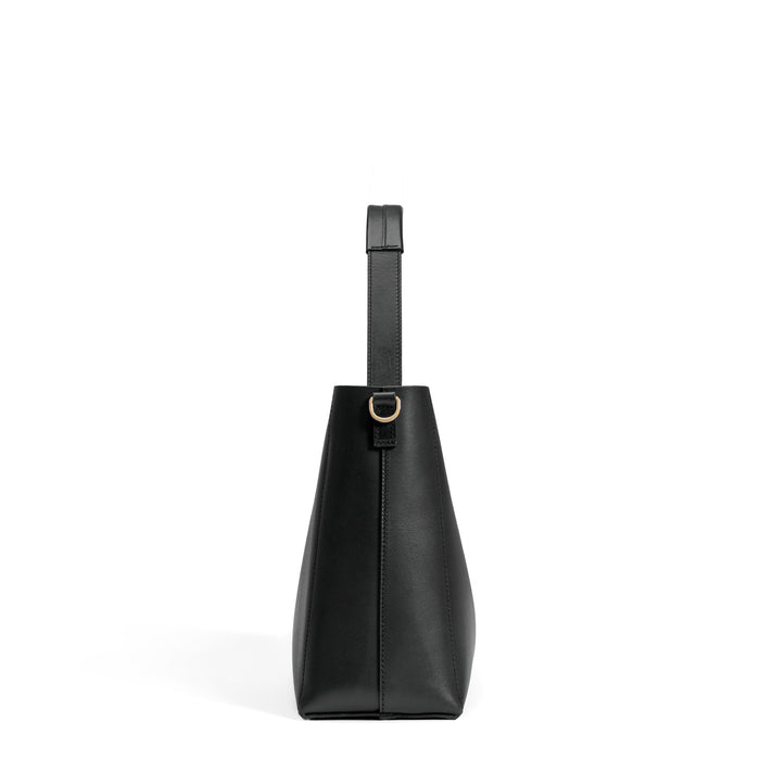 Isabel Bernard Sac à Main En Cuir Tanné Végétal Noir Montmartre Béatrice