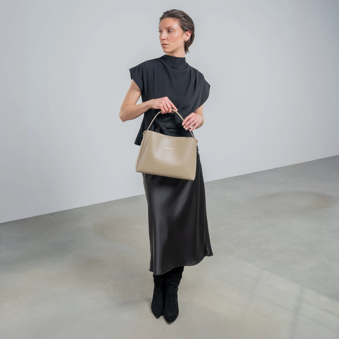 Isabel Bernard Sac à Main En Cuir Tanné Végétal Taupe Montmartre Béatrice