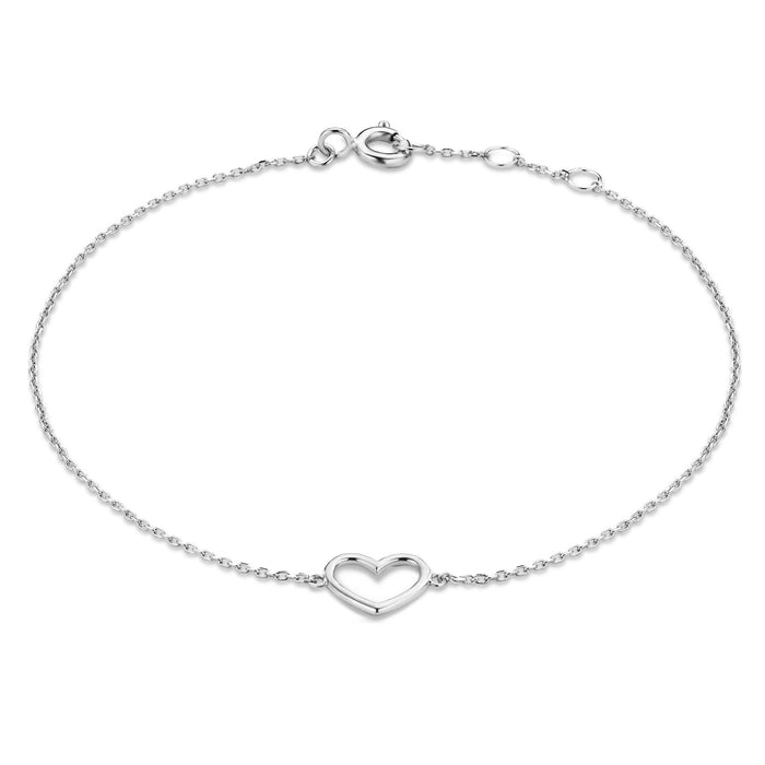 isabel bernard Saint Germain Amore bracelet en or blanc 14 carats avec cœur