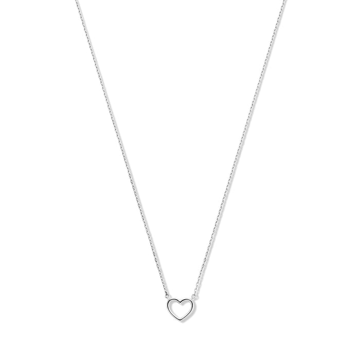 isabel bernard Saint Germain Amore collier en or blanc 14 carats avec cœur