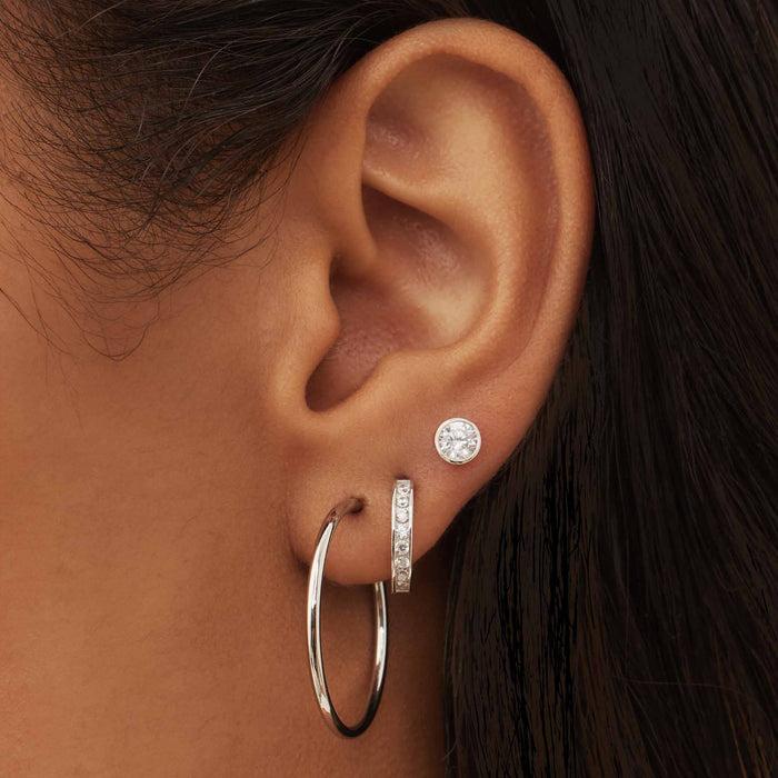 Isabel Bernard Saint Germain Cerise Boucles D'oreilles En Or Blanc 14 Carats (20 Mm)