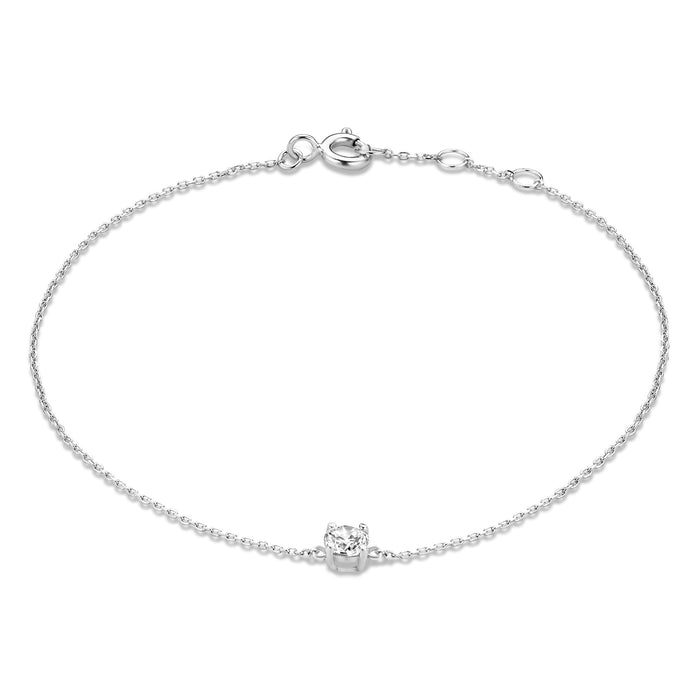 isabel bernard Saint Germain Faïs bracelet en or blanc 14 carats et oxyde de zirconium