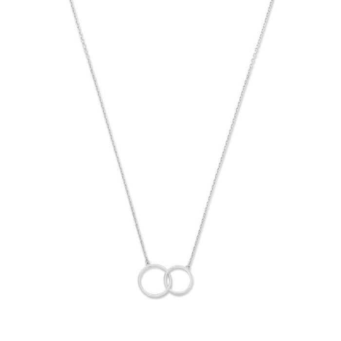 isabel bernard Saint Germain Loulou collier en or blanc 14 carats avec deux cercles