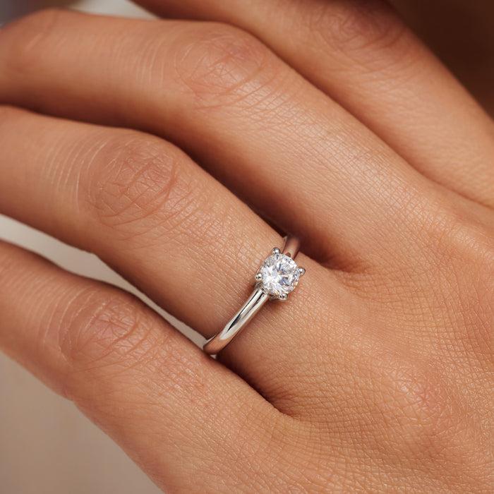 Isabel Bernard Saint Germain Soleil 14 Karat White Gold Ring With Zirconia Stone