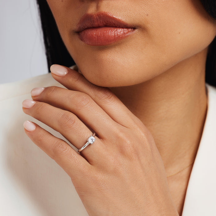 Isabel Bernard Saint Germain Soleil 14 Karat White Gold Ring With Zirconia Stone