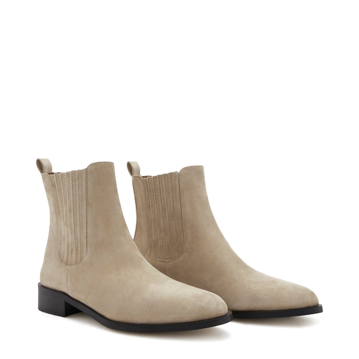 Isabel Bernard Vendôme Chey Chelsea Boots En Daim Beige
