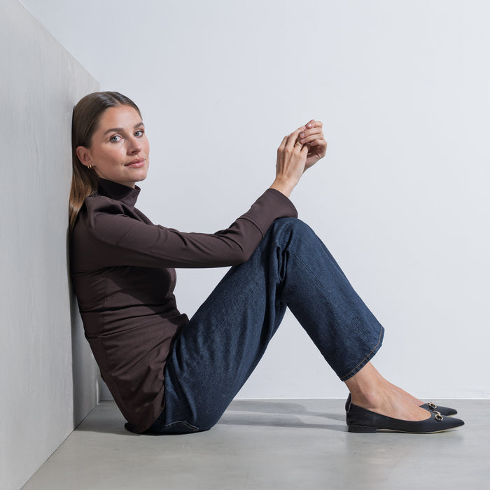 Isabel Bernard Vendôme Elita Ballerines En Cuir De Veau Noir