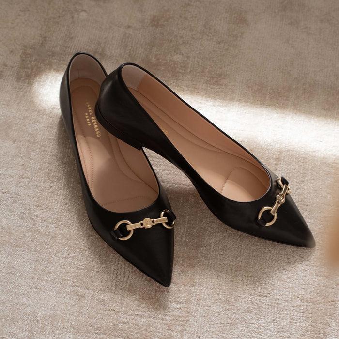 Isabel Bernard Vendôme Elita Ballerines En Cuir De Veau Noir