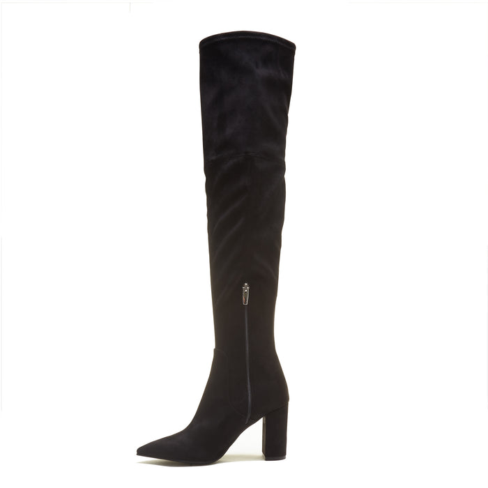 Isabel Bernard Vendôme Fem Black Nylon Stretch Suede Heels