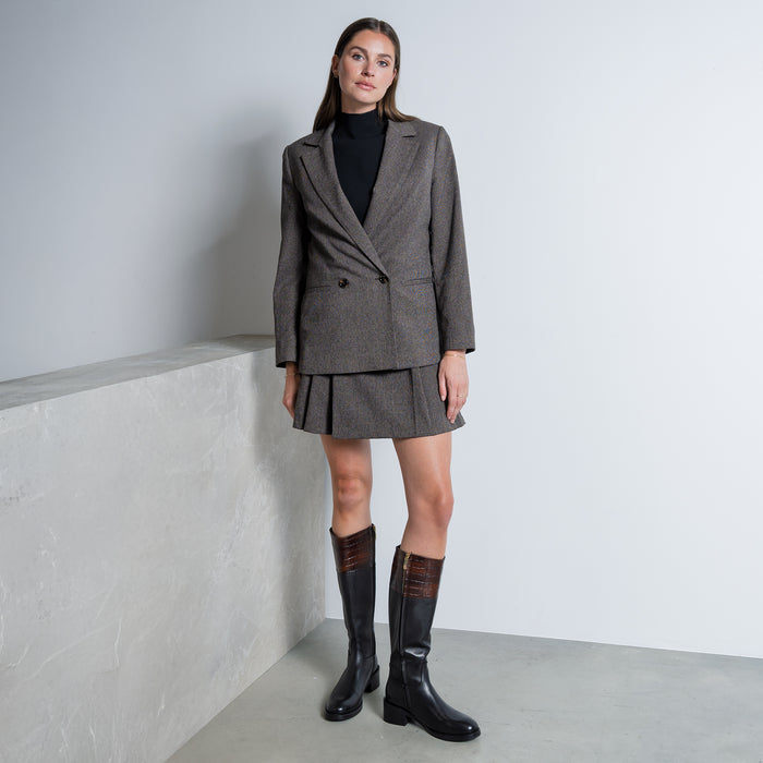 Isabel Bernard Vendôme Iris Bottes En Cuir De Veau Noir Avec Marron