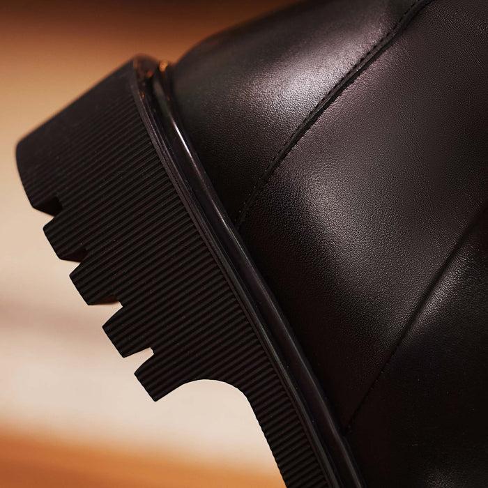 Isabel Bernard Vendôme Riva Bottes En Cuir De Veau Noir