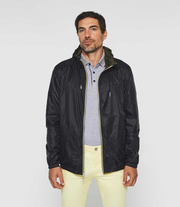 Izac Blouson à Capuche Réversible Kaki Et Noir "Ryan"