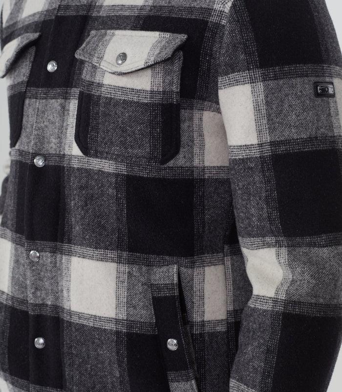 Izac Blouson Matelassé En Carreaux Noir Et Blanc "Faustino"