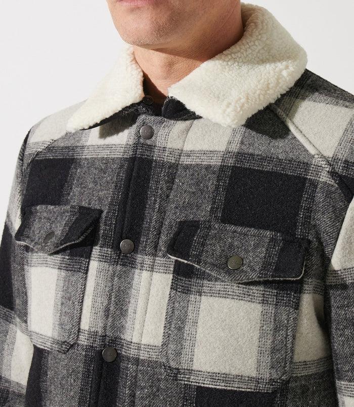 Izac Blouson Matelasse En Carreaux Noir Et Blanc MAUSTINO