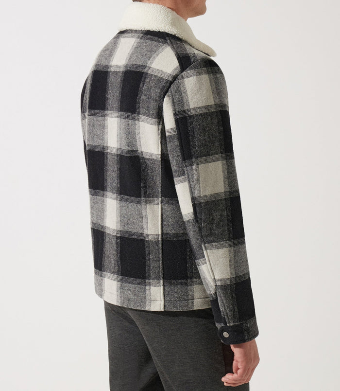Izac Blouson Matelasse En Carreaux Noir Et Blanc MAUSTINO