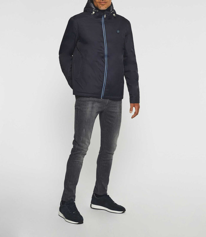 izac Blouson matelassé réversible marine et gris MORENO