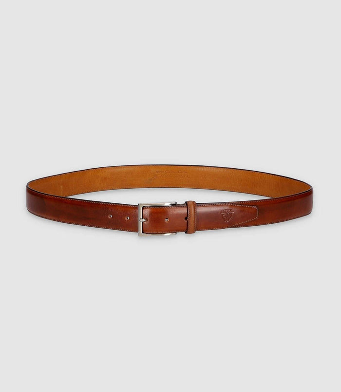 izac Ceinture 35mm ajustable en patine marron clair CALCAZAR