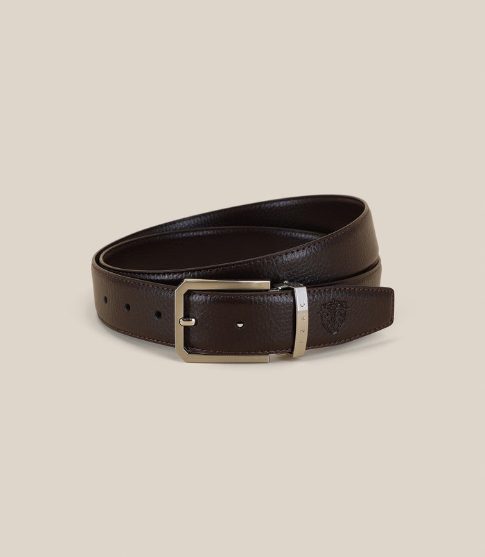izac Ceinture avec boucle réversible en cuir marron