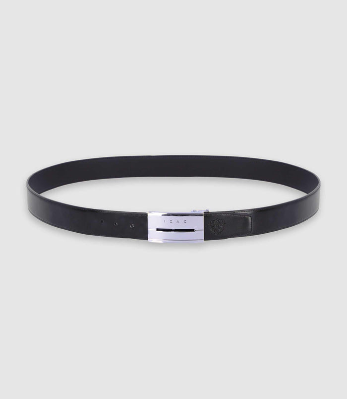izac Ceinture en cuir réversible et ajustable noire