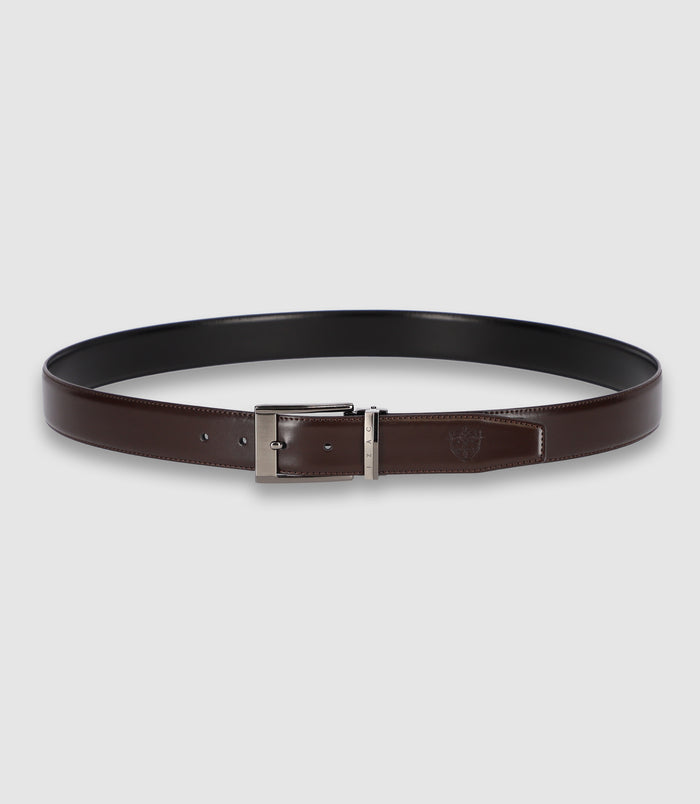 Izac Ceinture Réversible 35mm Ajustable Marron Et Noire CLASSY