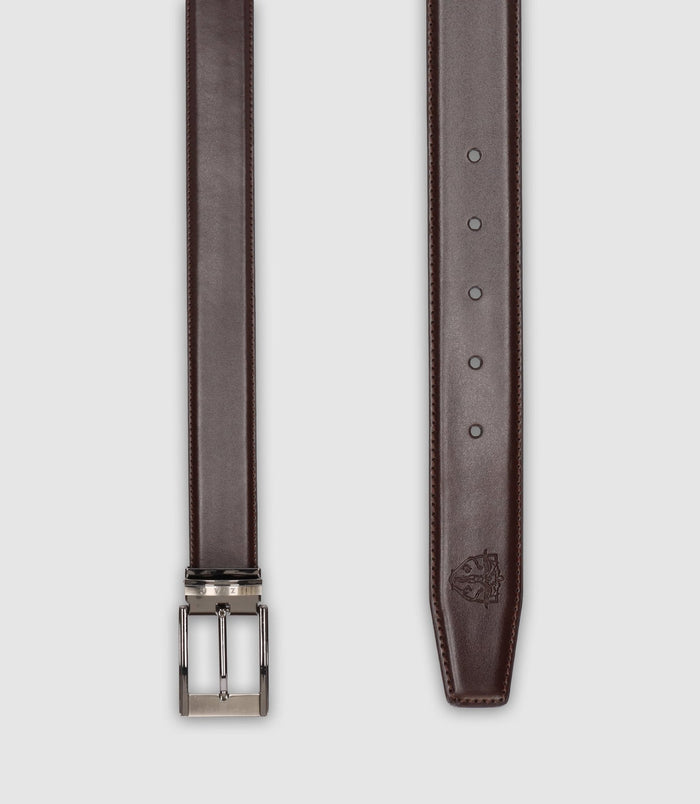izac Ceinture réversible 35mm ajustable marron et noire CLASSY
