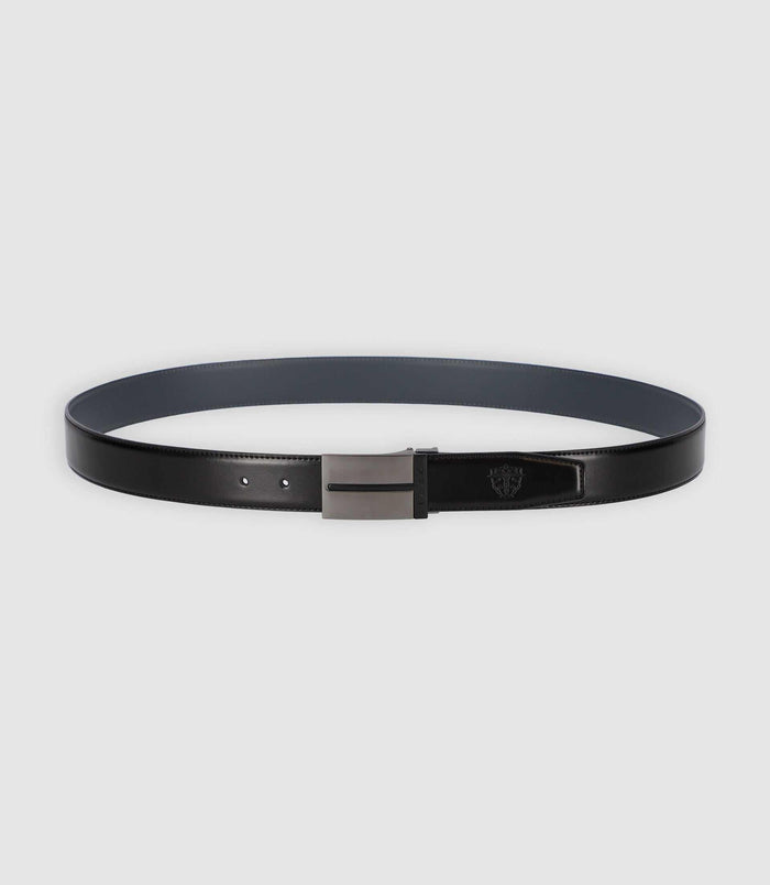 izac Ceinture réversible 35mm ajustable noir et anthracite CALY
