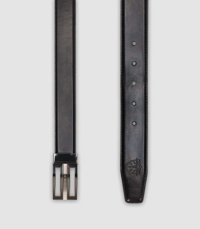 izac Ceinture réversible 35mm ajustable noir et marron CONIC