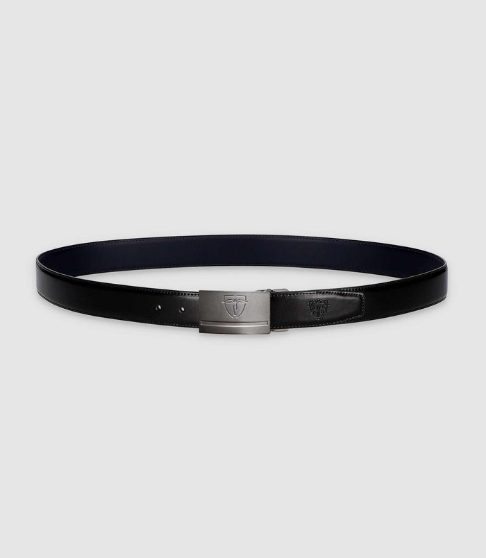 Izac Ceinture Réversible 35mm Ajustable Noire Et Marine CASSIS