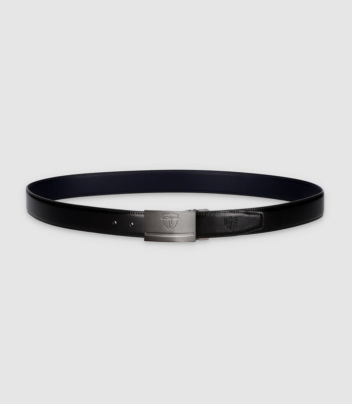 izac Ceinture réversible 35mm ajustable noire et marine CASSIS