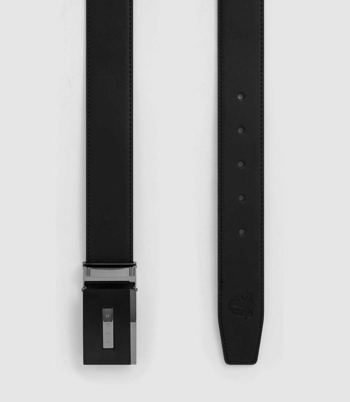 Izac Ceinture Réversible 35mm Ajustable Noire Mate Et Noire CLONE