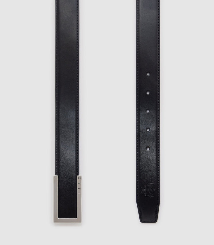 Izac Ceinture Réversible 35mm En Cuir Noire Et Marron NOTE