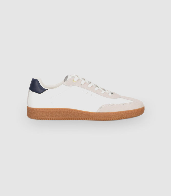 Izac Chaussures Sneakers En Cuir Avec Logo Blanches