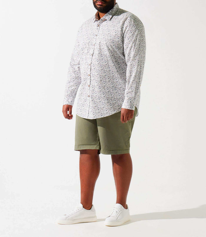 izac Chemise à imprimé floral blanc et bleu KELYANBT