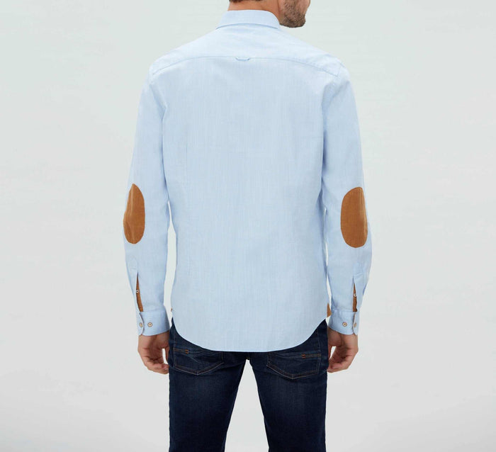 Izac Chemise Casual Bleu Ciel En Coton Lavé "Marilou"