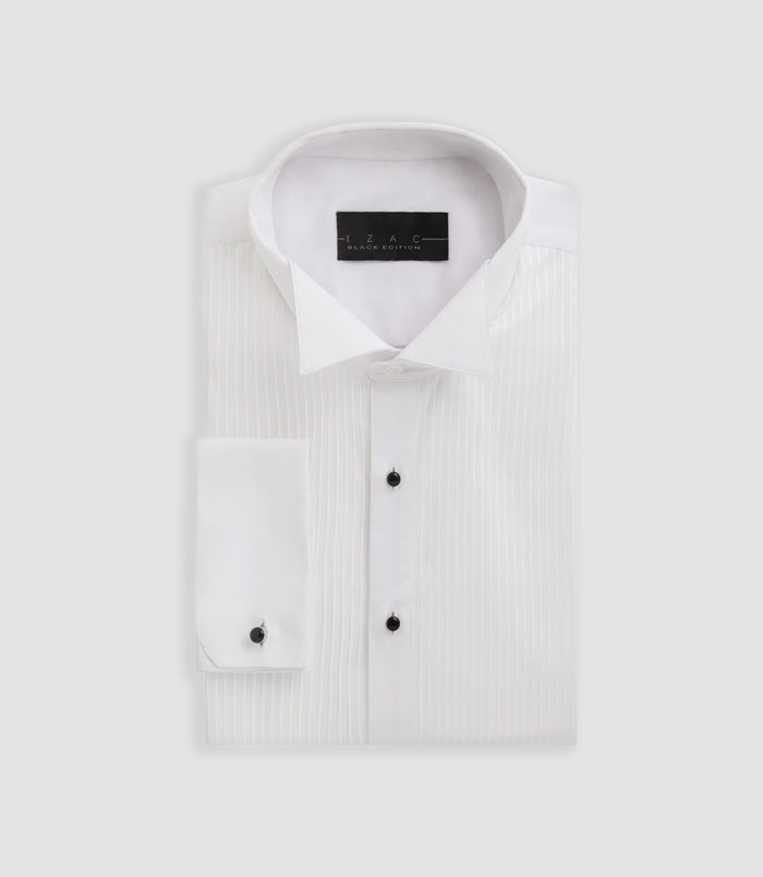 izac Chemise cérémonie à plastron plissé blanche ALMA