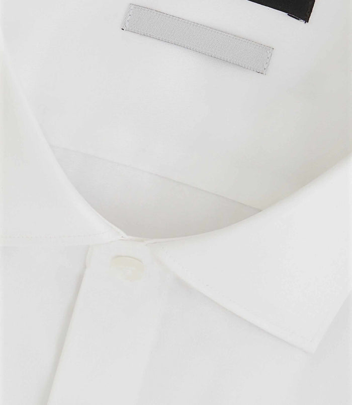 Izac Chemise En Satin De Coton Blanche "Satinmixteslim"