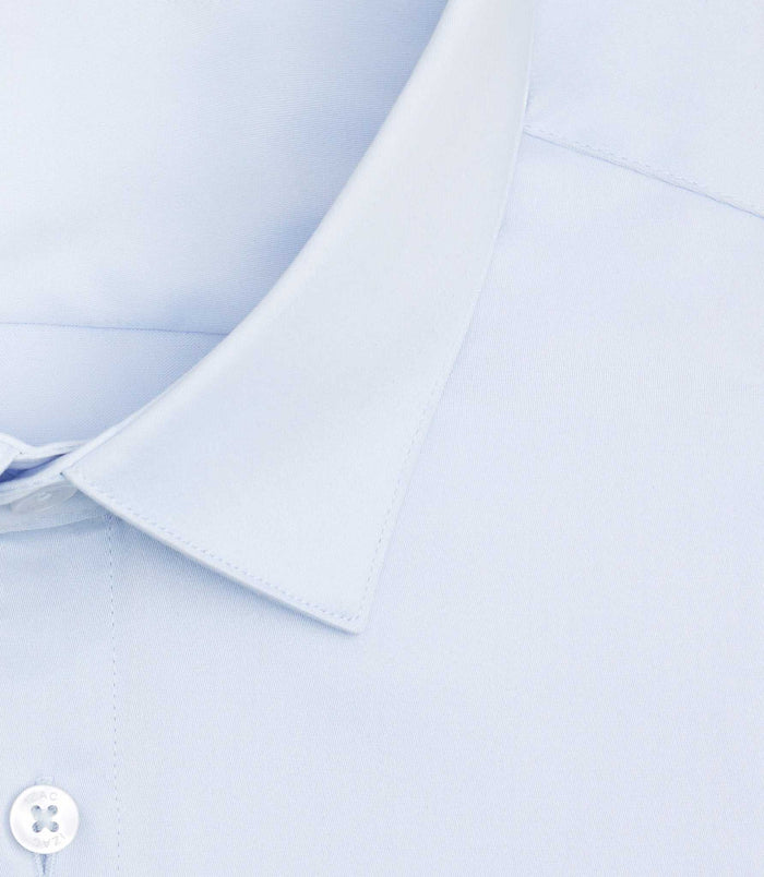 Izac Chemise Regular En Coton Bleu Ciel "Sastretchbasic"