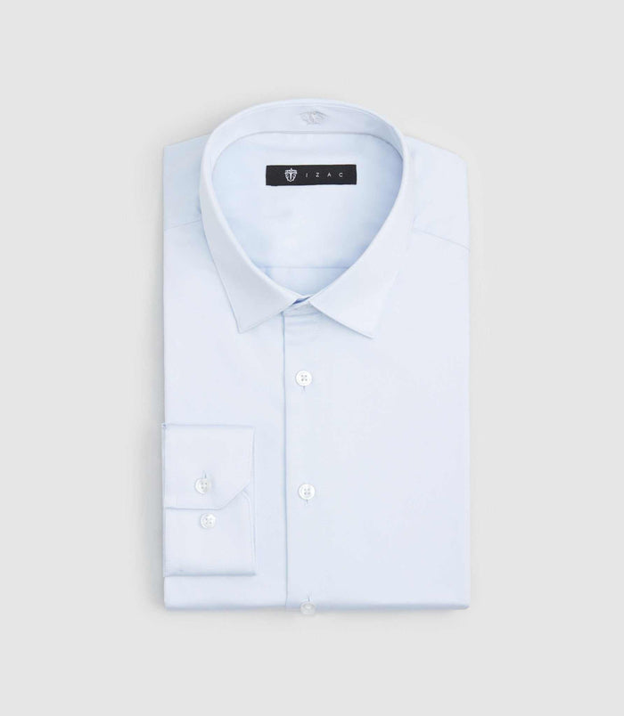 izac Chemise regular en coton bleu ciel "Sastretchbasic"